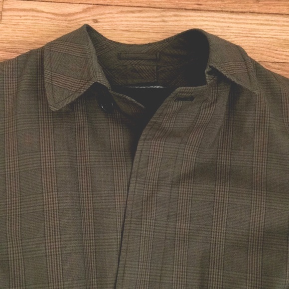 London Fog Vintage fine multicolored plaid high quality men’s swing trench coat - Picture 3 of 8
